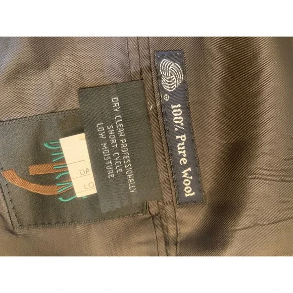 Burberrys Wool‎ Suit Jacket Blazer Mens Charcoal Gray Tailored Fit - Picture 6 of 16